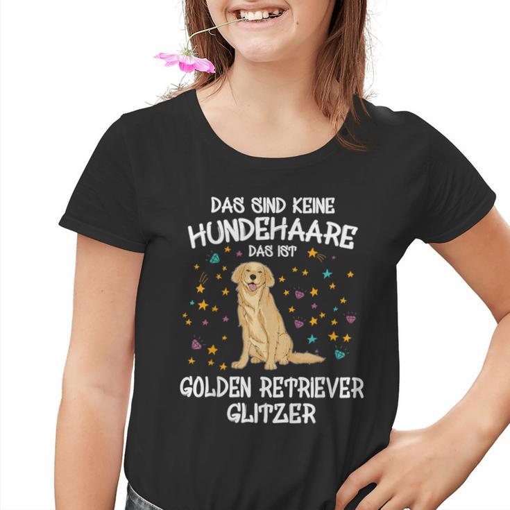 Golden Retriever Glitter Dog Holder Mix Dog Kinder Tshirt