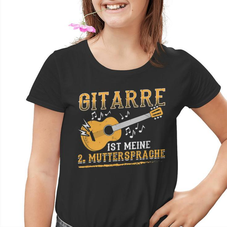 Guitar Is Meine Muttersprache Guitar Player Rock Band Kinder Tshirt