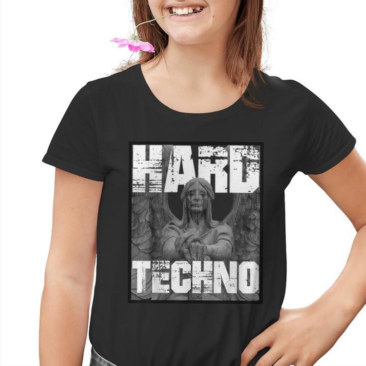 Hard Techno Rave Angel Statue S Kinder Tshirt