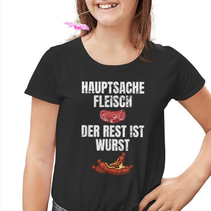 Hauptsache Fleischesser Meat Der Rest Ist Wurst Kinder Tshirt