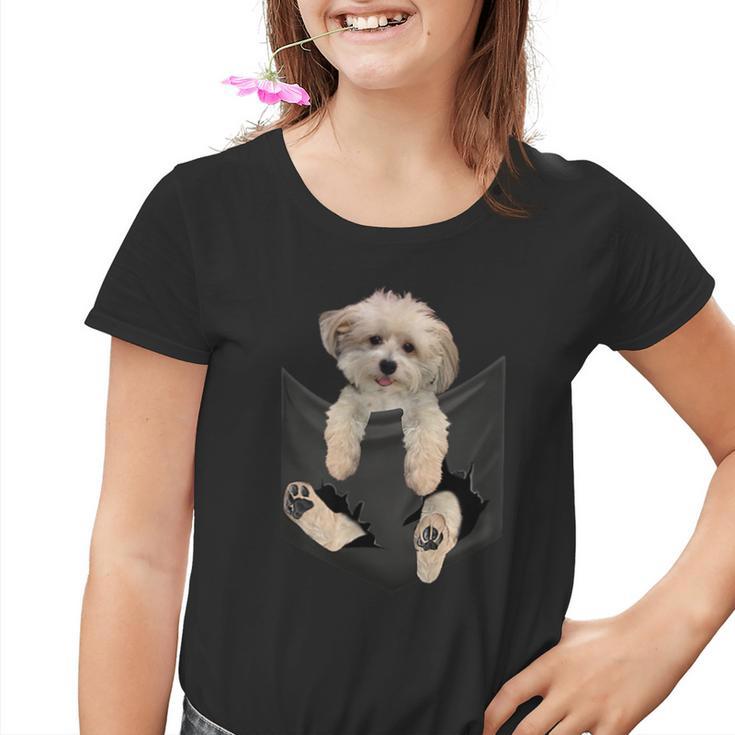 Havanese Dog In Pocket Havanezer Puppy Kinder Tshirt