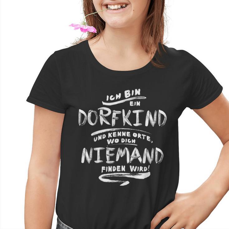 Ich Bin Ein Dorfkind Keine Finden Dich Kinder Tshirt