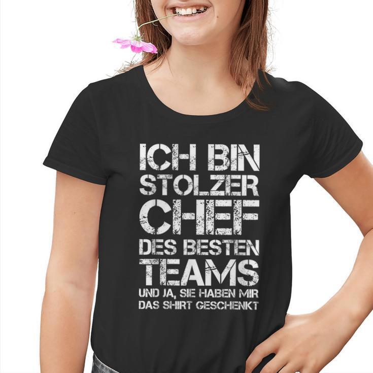 Ich Bin Stolzer Chef Des Besten Teams Employee Kinder Tshirt