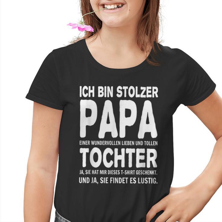 Ich Bin Stolzer Papa Einer Wundervollen Tochter Kinder Tshirt