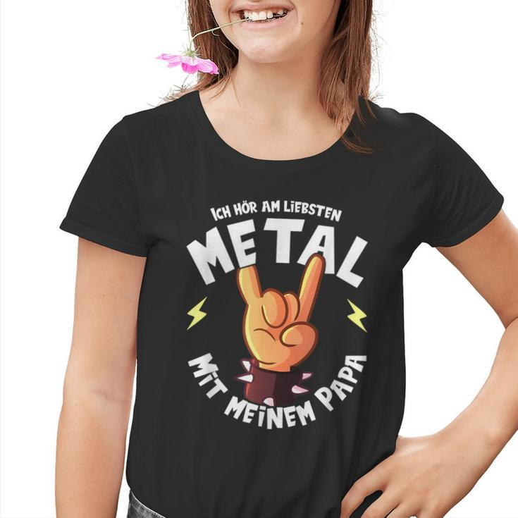 Ich Höram Lieb Metal Mit Mein Papa Ich Höre Am Kinder Tshirt