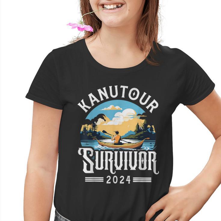 Kanufahrer Kanu Kanutour Survivor 2024 Kinder Tshirt