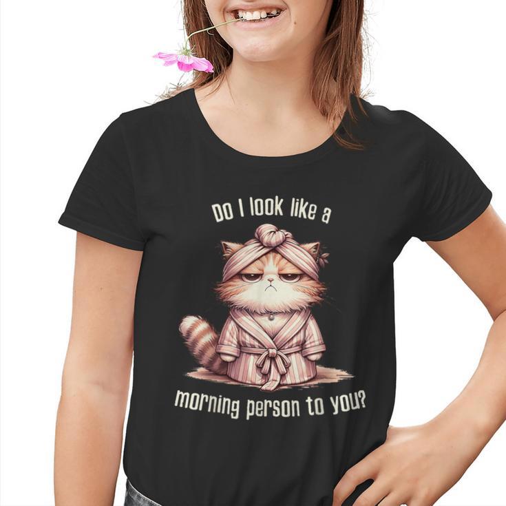 Katze Kein Morgenmensch Kinder Tshirt