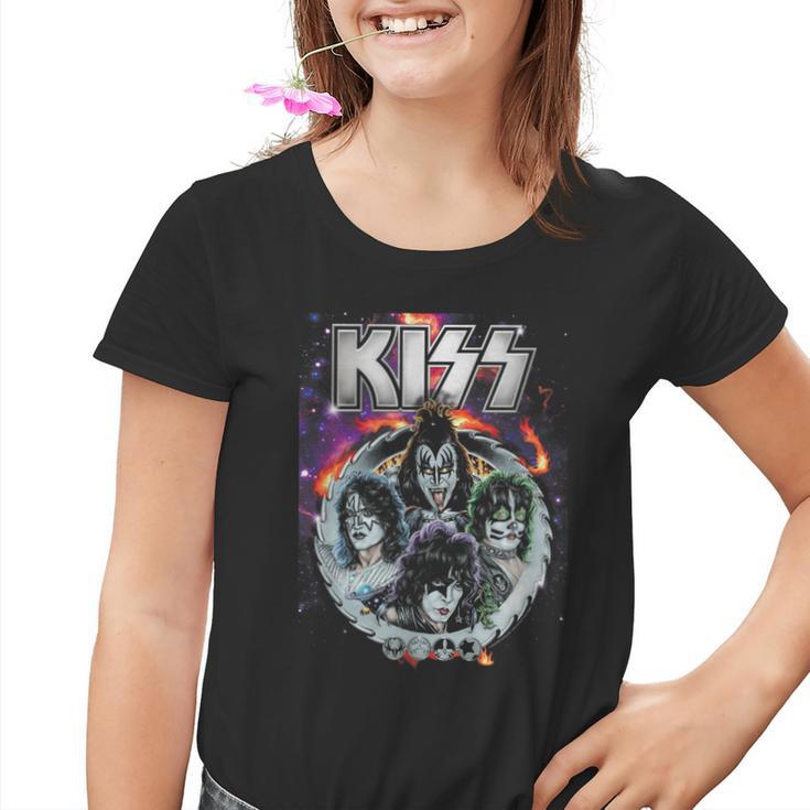 Kiss Galactic Portrait Kinder Tshirt