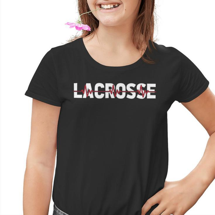 Lacrosse Ball Spieler Team Schläger Lacrosse Kinder Tshirt