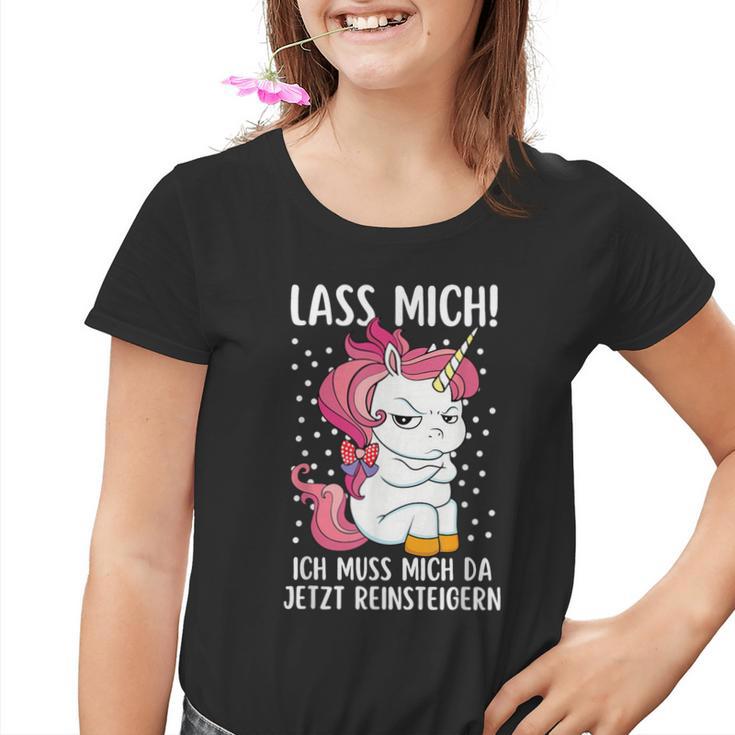 Lass Mich Ich Muss Mich Da Jetzt Reinsteiger Unicorn Kinder Tshirt