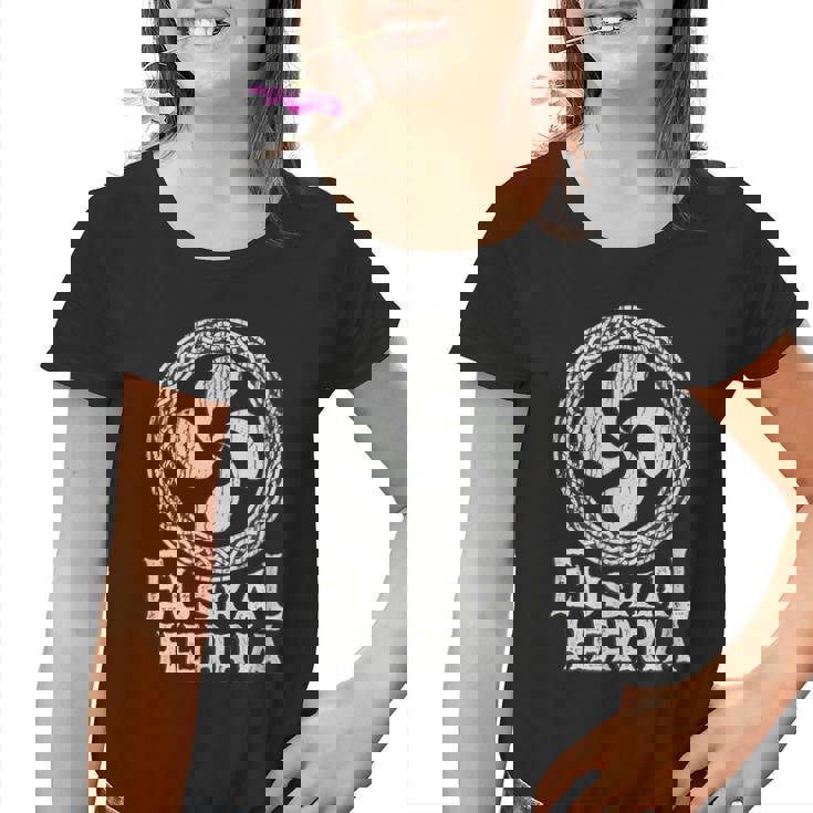 Lauburu Estilo Tribal Ligeramente Desgastado Camiseta niño