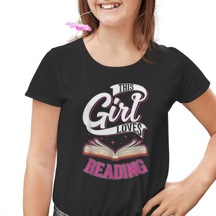 Leseratte Bücher Mädchen Bücherwurm Kinder Tshirt