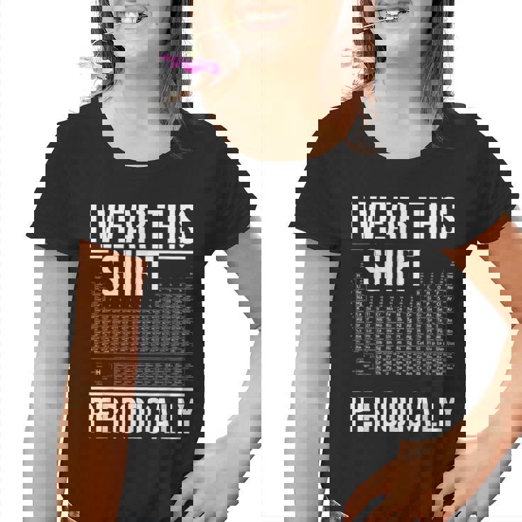 Llevo Esta Camisa Periódicamente Profesor De Ciencias De Química Camiseta niño