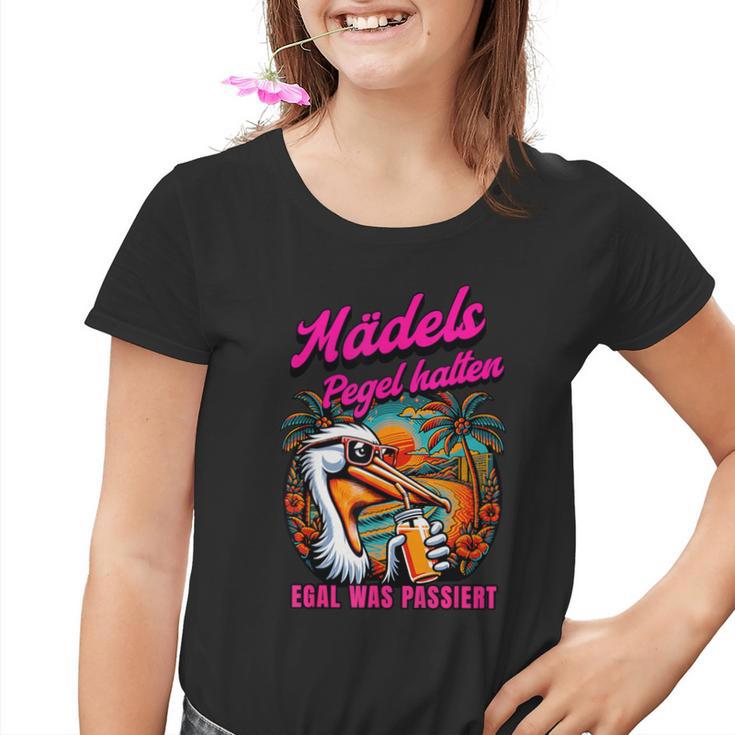 Mädels Pegel Halten Mallorca Party Kinder Tshirt