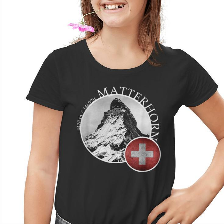 Matterhorn Zermatt Switzerland Alps Kinder Tshirt