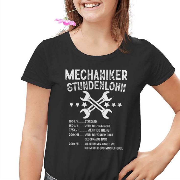 Mechaniker Stundenlohn Mechanik Kfz Humour Kinder Tshirt