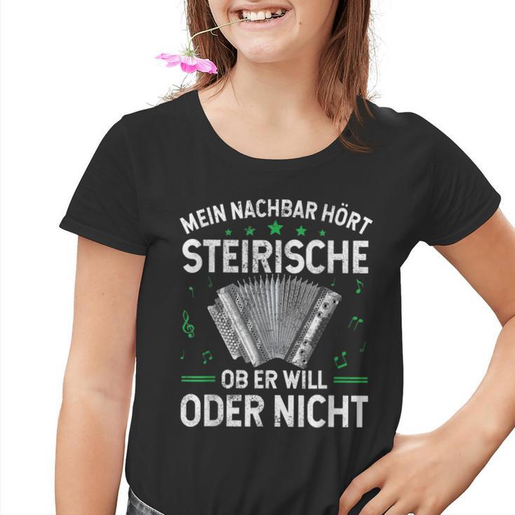 Mein Nachbar Hört Steirische Harmonika Quetschn Kinder Tshirt