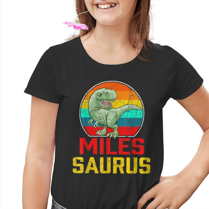 Miles Saurus Family Reunion Last Name Team Custom Youth T-shirt