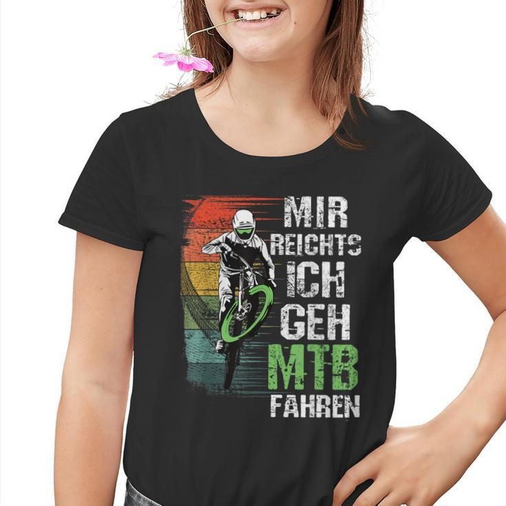 Mir Reichts Ich Geh Mtb Fahren Retro Downhill Bicycle Kinder Tshirt