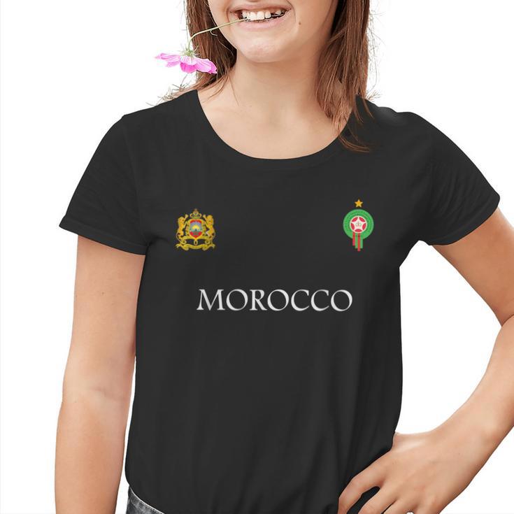 Morocco Flagintage Style Retro Morocco Football Morocco S Kinder Tshirt