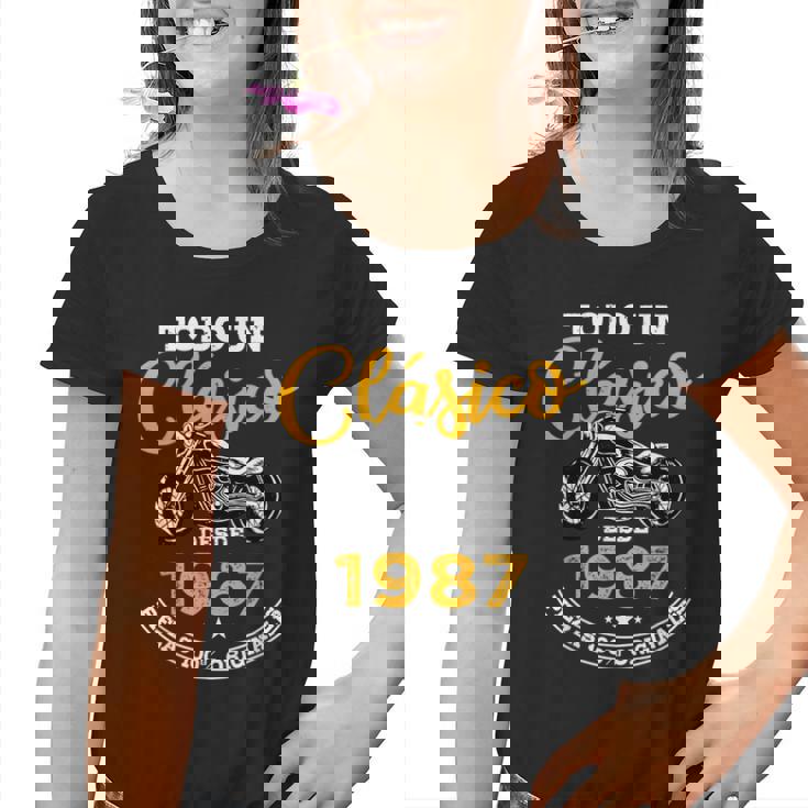 Motero Todo Un Clásico Nacido En 1987 35 Años Cumpleaños Camiseta niño