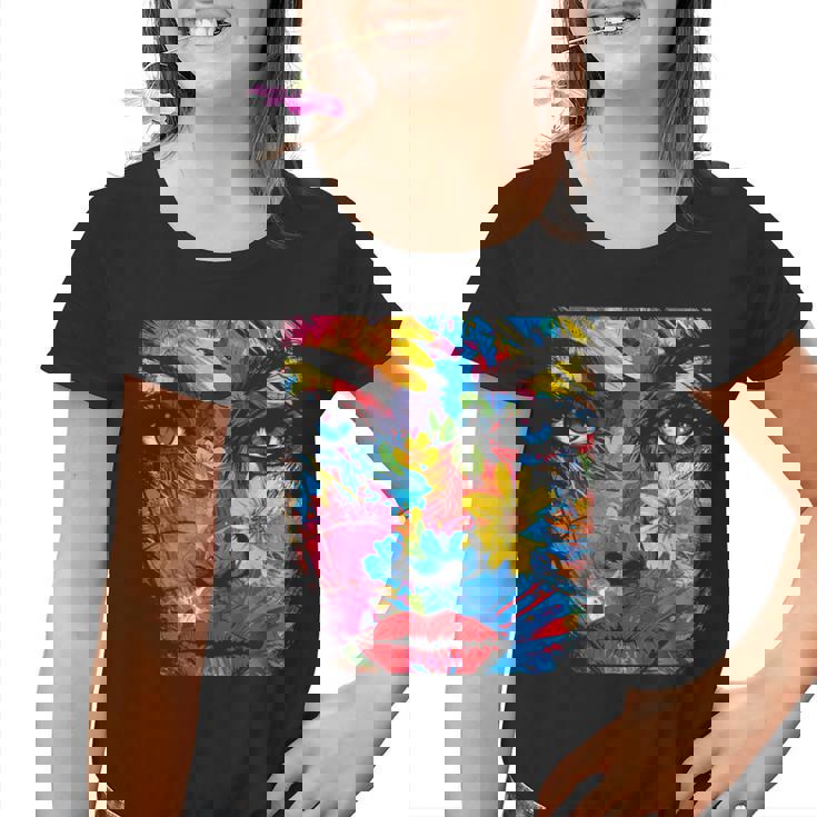 Mujeres Coloridas Flores Abstractas Arte Gráfico Arte Mujeres Camiseta niño