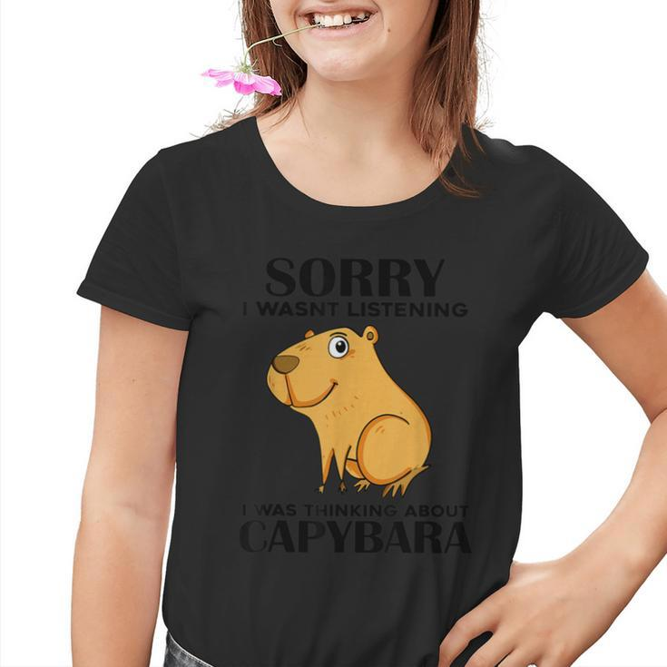 Niedliche Capibara Sprüche Capybara With Water Pig Blue Kinder Tshirt
