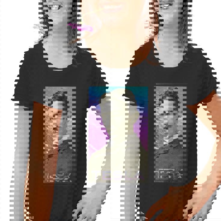 Nikola Tesla Inspiradora De Ciencia Y Electricidad Camiseta niño