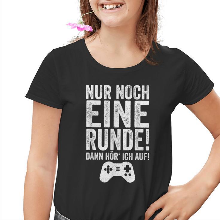 Noch Eine Round Cool Pc Gaming Gamer Nerd Gamer Kinder Tshirt