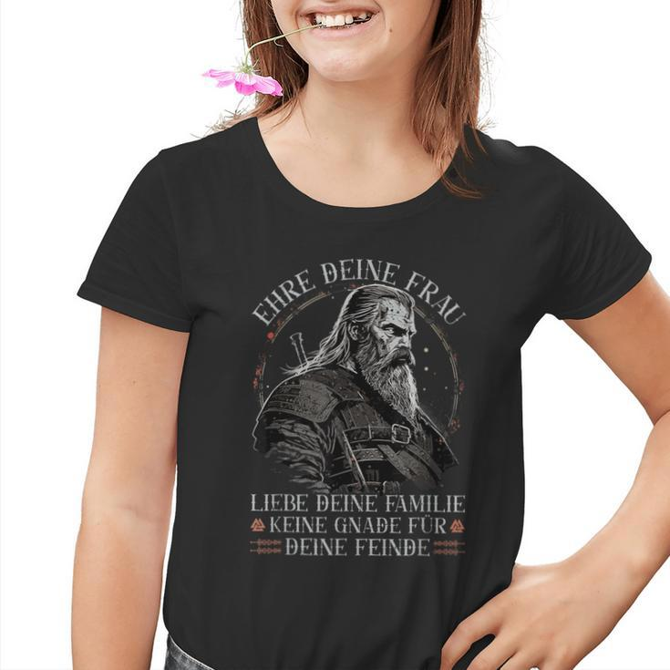 Norse Viking Ehre Deine Frau Ehre Deine Frau Kinder Tshirt
