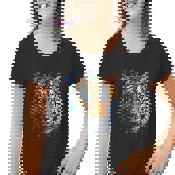 Obra De Arte De Tigre Colorido Animal Arte Tigre Camiseta niño
