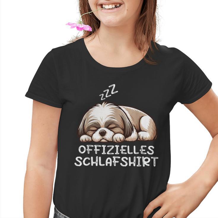 Offizielles Schlaf Shih Tzu Hundehalter Hundebesitzer Kinder Tshirt