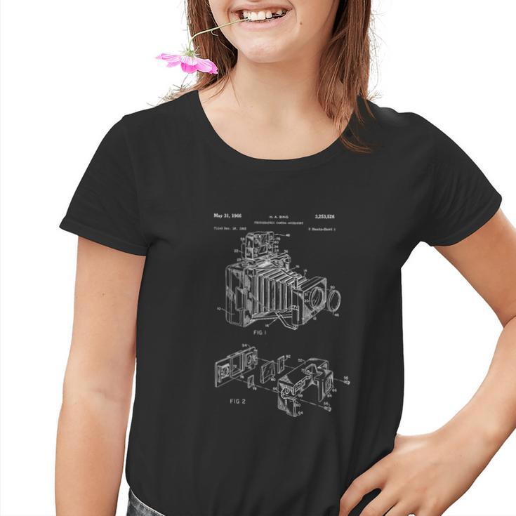 Patent Camera Photographer Vintage Retro Kinder Tshirt