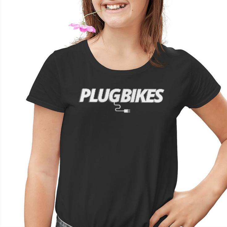 Plugbikes Fan Stuff Weisse Logos Kinder Tshirt