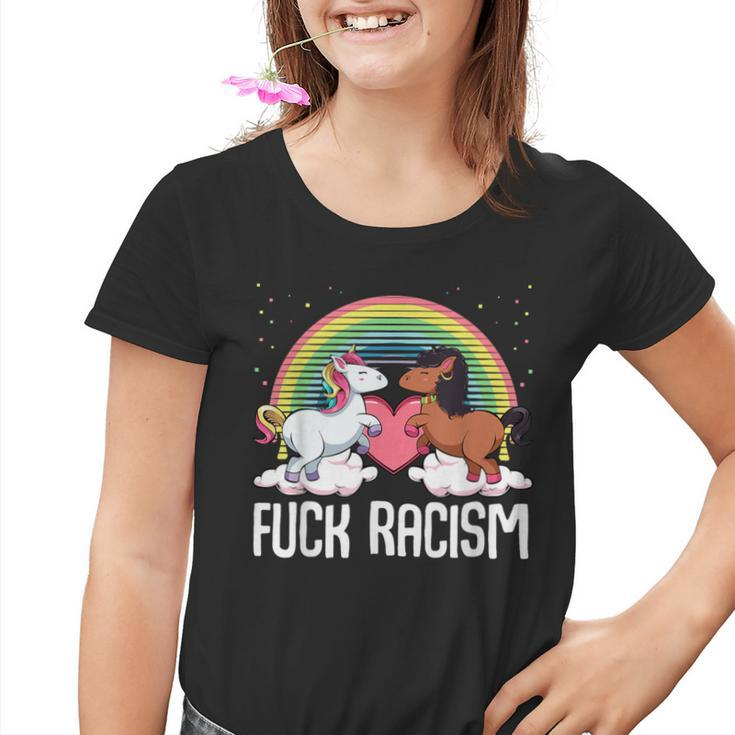 Racism Unicorn Anti Racism Kinder Tshirt