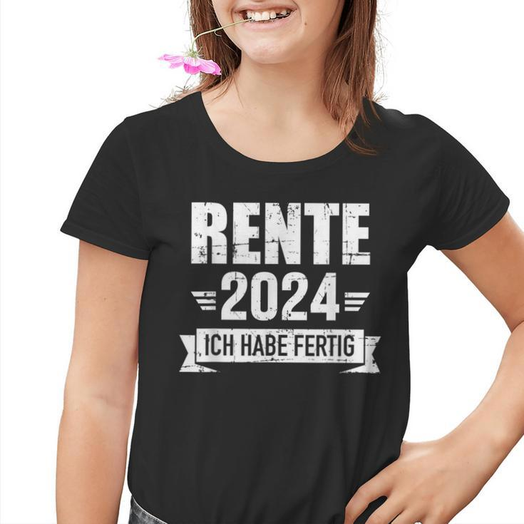 Rente 2024 Ich Habe Fertig Rentner Rentnerin In Ruhestand German Kinder Tshirt