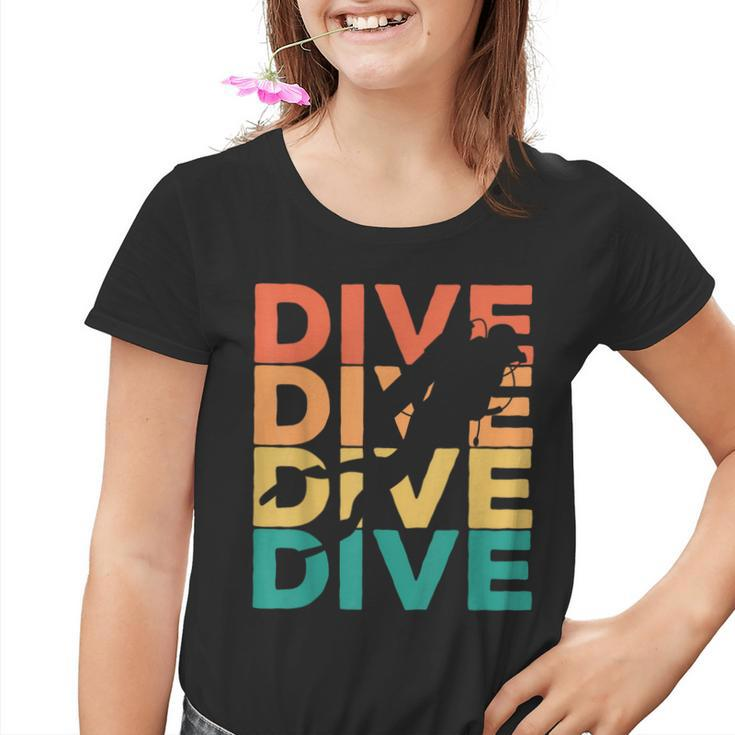 Retro Vintage Diving For Diver Kinder Tshirt