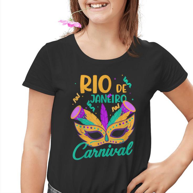 Rio De Janeiro Carnival Brazil Mask Brazil Souvenir Kinder Tshirt