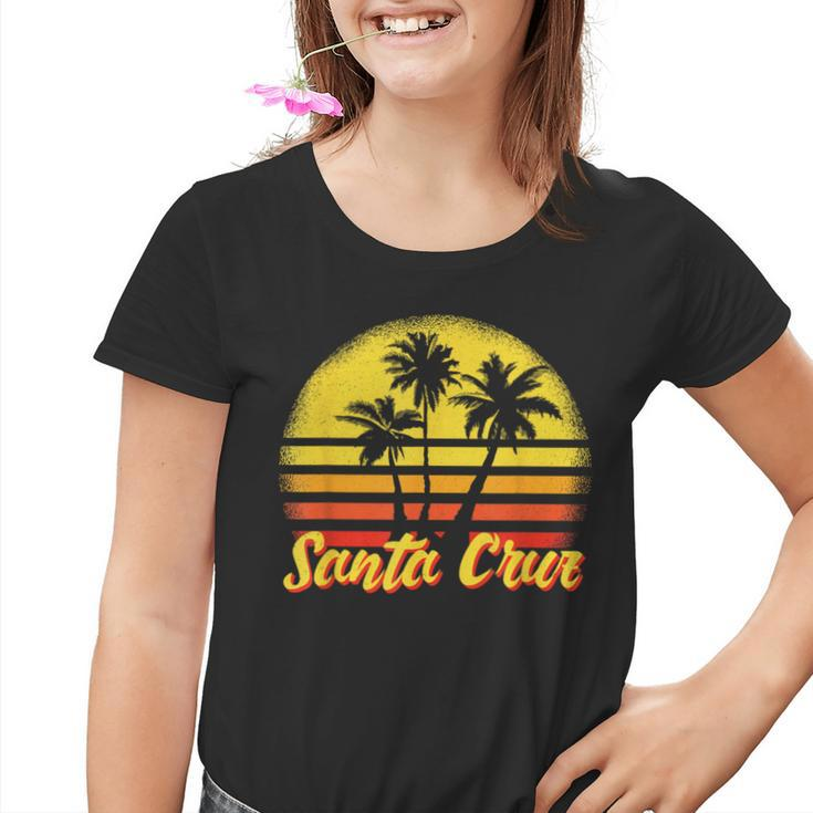 Santa Cruz Ca California 70S 80S Retro Vintage Kinder Tshirt