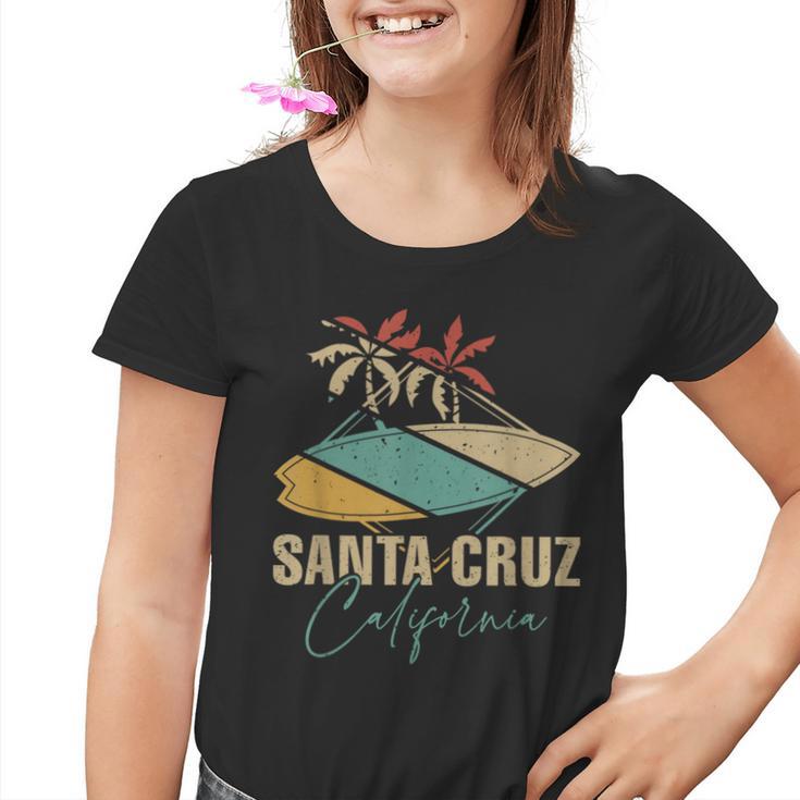 Santa Cruz Ca California Surfboard Kinder Tshirt