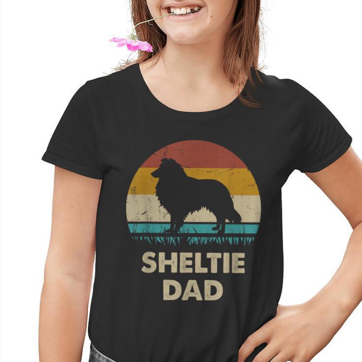 Sheltie Dad For Sheltie Dogintage Kinder Tshirt