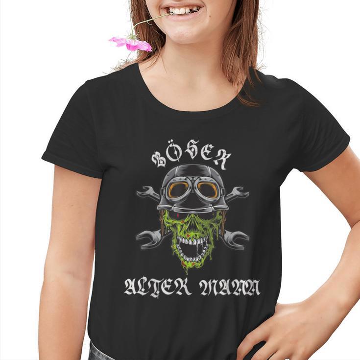 Skull Evil Old Man Biker Skull Kinder Tshirt