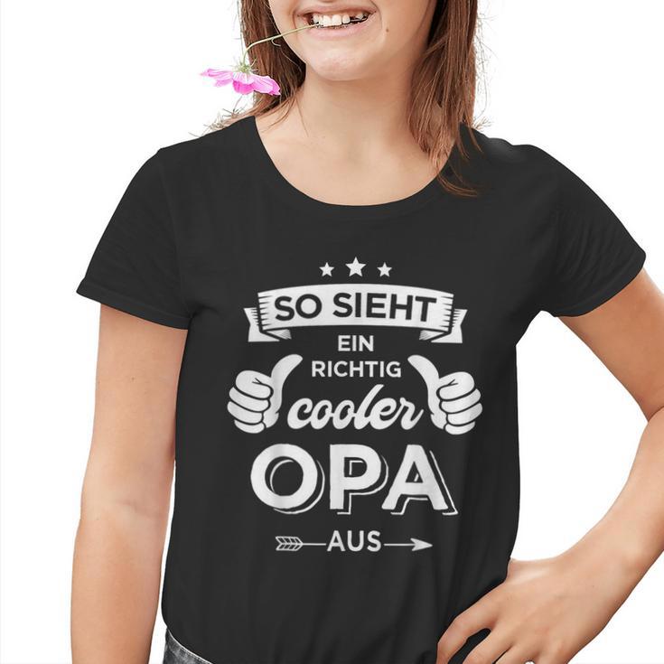 So Sieht Cooler Opa Zumatertag Geburtstag Und Weihnachten Kinder Tshirt