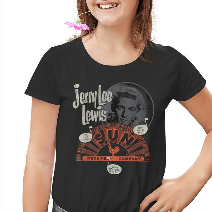 Sun Records X Jerry Lee Lewis Circle Portrait Distressed Kinder Tshirt