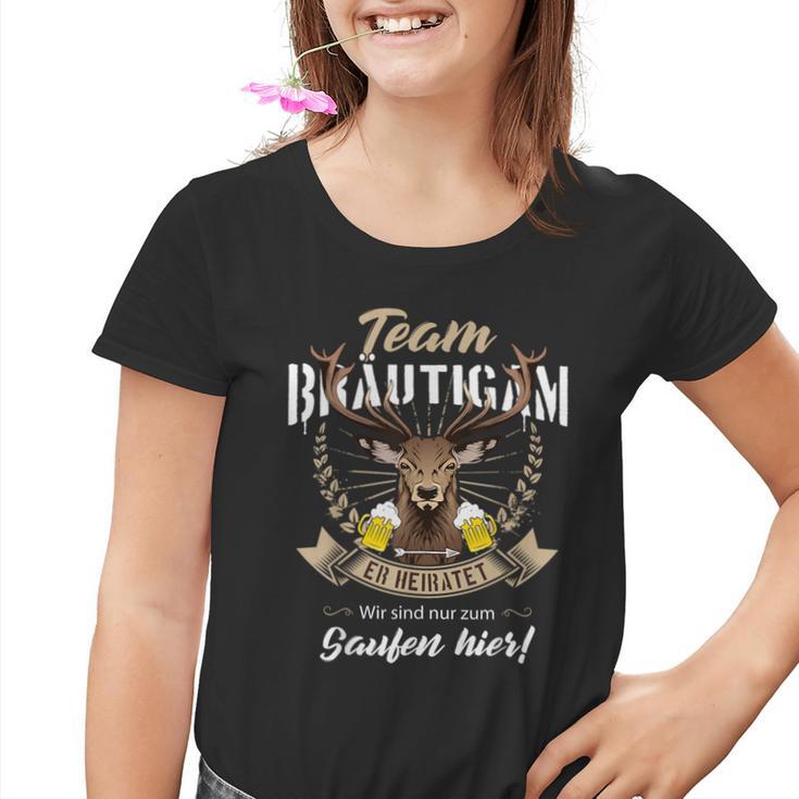 Team Groom Deer Jga Bachelor Party Saufen Kinder Tshirt