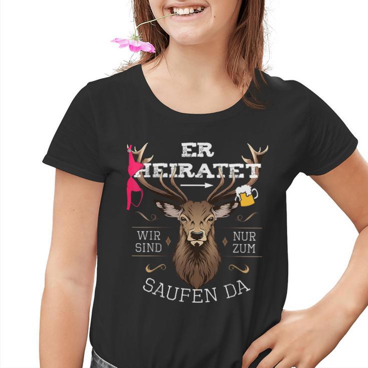 Team Groom Running Deer Stag Party Jga S Kinder Tshirt