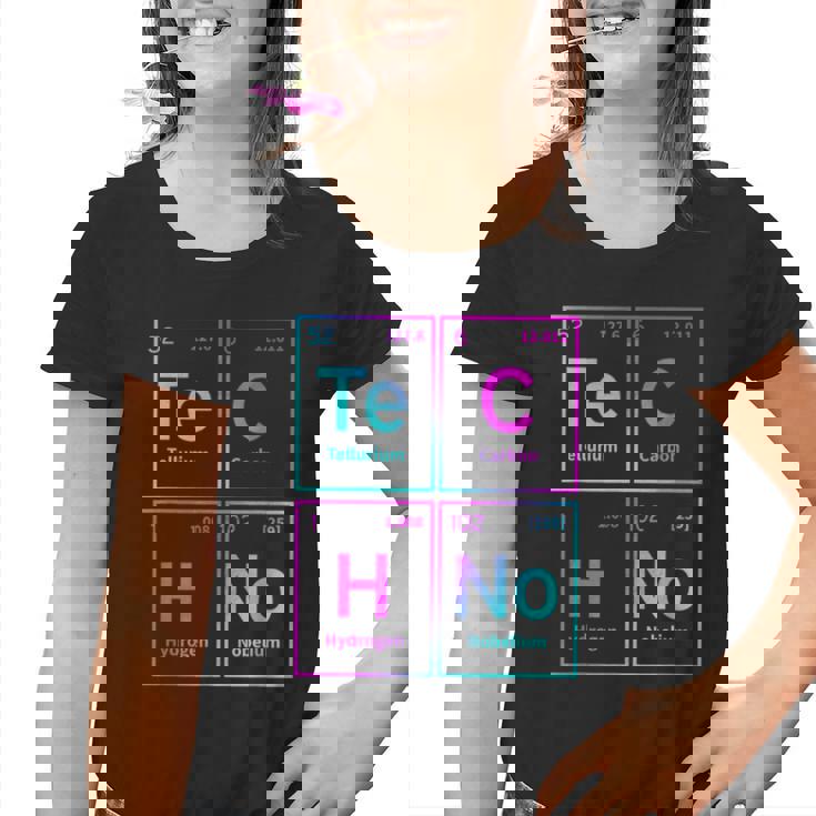 Techno Sintetizador Químico Rave Music Edm Music Festival Camiseta niño
