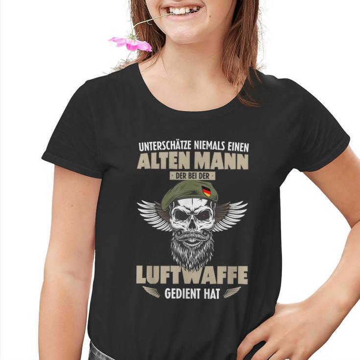 Underschätze Niemal Einen Stolzeneteran Der Luftwaffe Kinder Tshirt