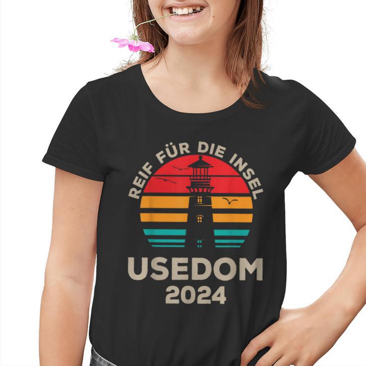 Usedom 2024 Inselreif Leuchtturm Motiv Kinder Tshirt