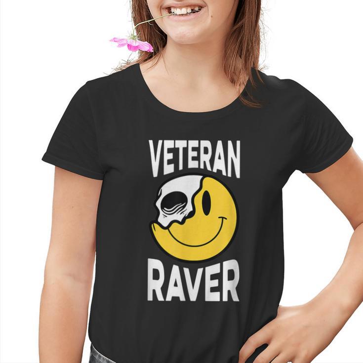 Veteran Raver Old School Rave Raving Party Kinder Tshirt